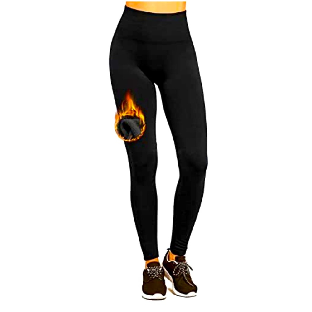 NWT Gold Medal black fleece lined leggings.  Size S/M